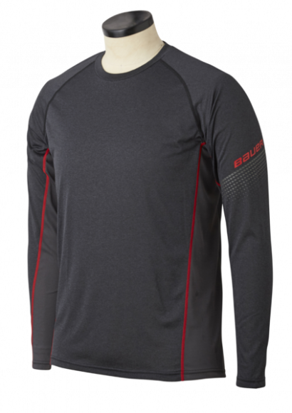 Hockey T-shirt BAUER S19 BAUER ESSENTL LS BL TOP YTH - DGY