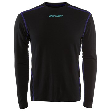 Hockey T-shirt BAUER BASICS BL LS TOP S-17 SR - BLK